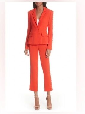 cinq a sept Red Zip-Back pants size 0